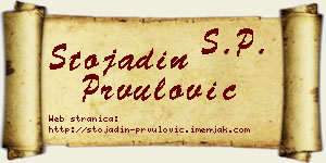 Stojadin Prvulović vizit kartica